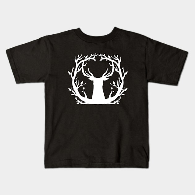 Deer Art Kids T-Shirt by Abeer Ahmad